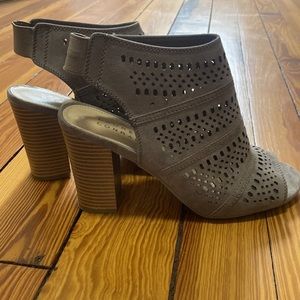 Never Worn Lauren Conrad peep toe booties